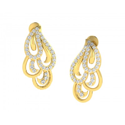 Pamela Diamond Earrings in Gold